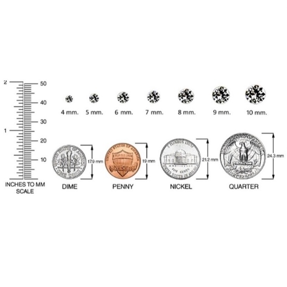 💖 Hypoallergenic Stainless Steel Crystal Earrings 6mm NEW - Picture 4 of 7